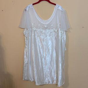 NWT vintage Alexandra Nicole women’s bridal night gown 1X white